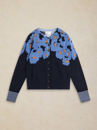 WHITE STUFF Women's Lois Print Cardigan - Blue Print