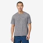 M's Capilene® Cool Daily Graphic Shirt -Boardshort Logo Abalone Blue: Feather Grey