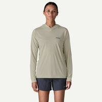 PATAGONIA Women's Capilene Cool Daily Hoody - Boardshort Logo - Dyno White