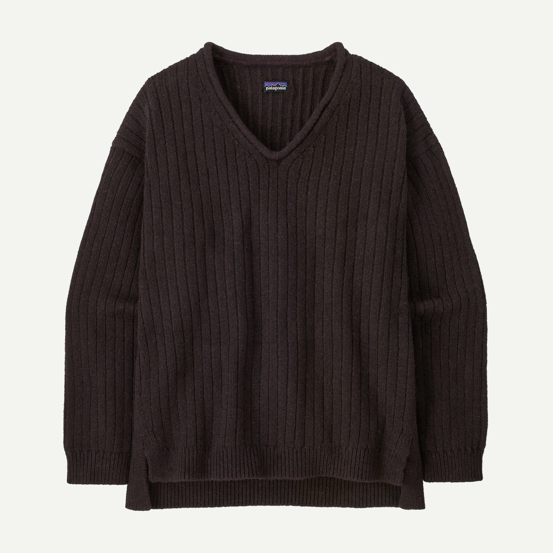 PATAGONIA Women's Recycled Wool-Blend V-Neck Sweater - Den Brown