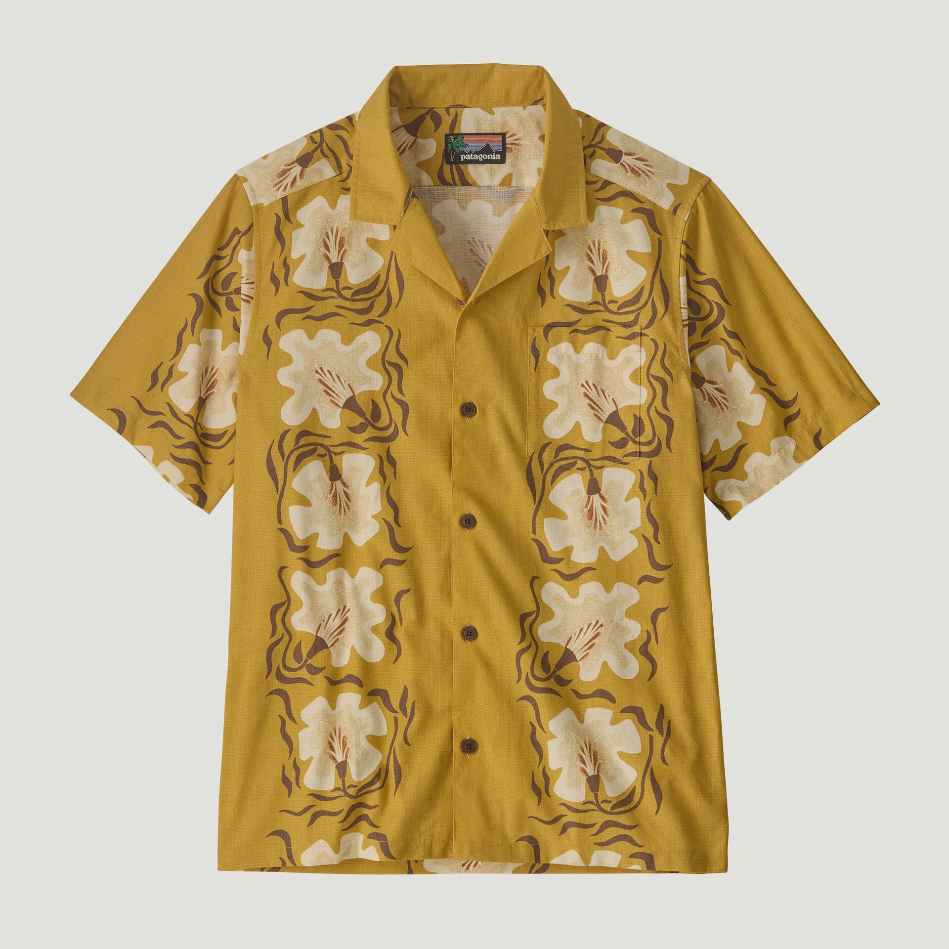 PATAGONIA Men's Tidal Threads Camp Shirt - Future Flowers: Honey Gold