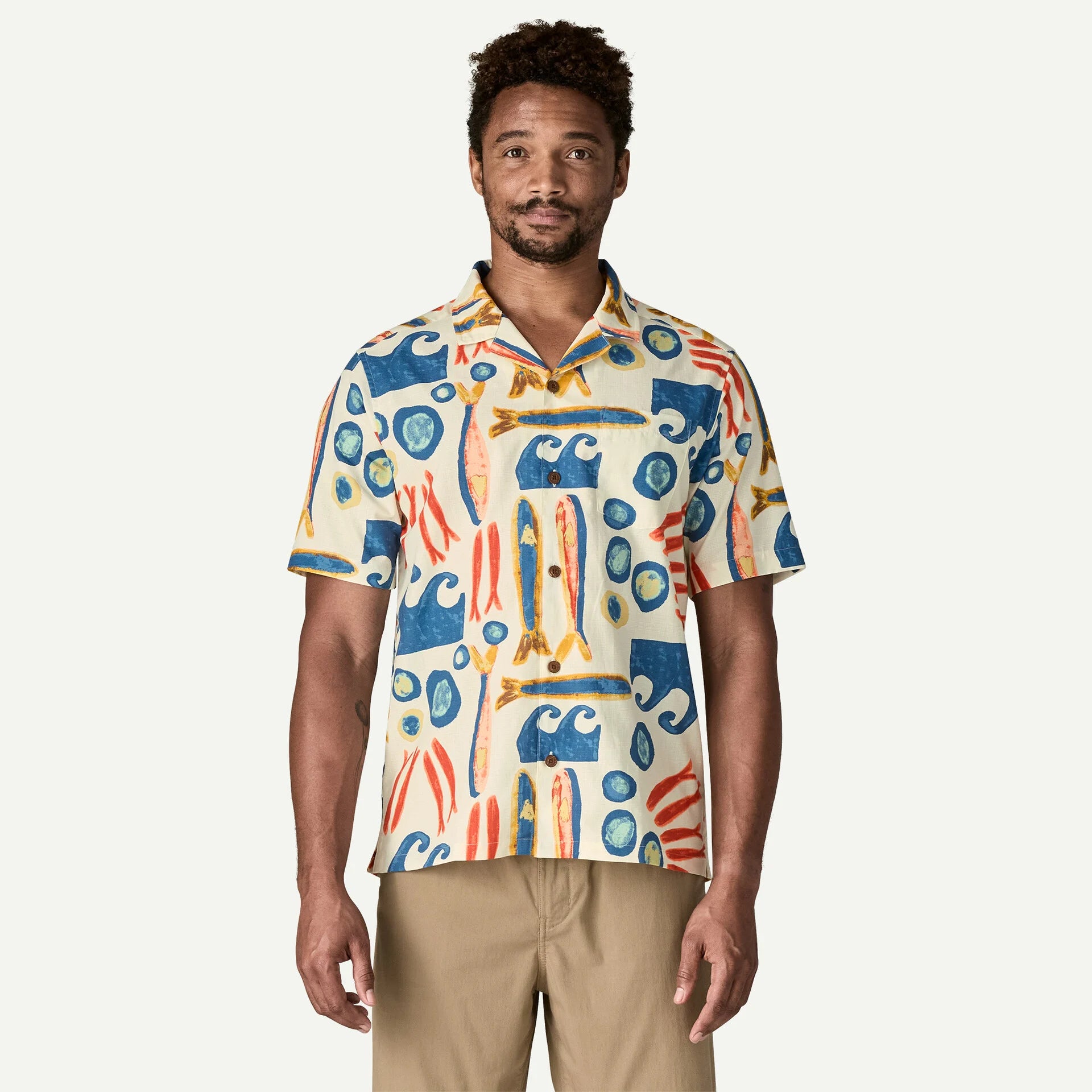 PATAGONIA Men's Tidal Threads Camp Shirt - Sardines: Natural