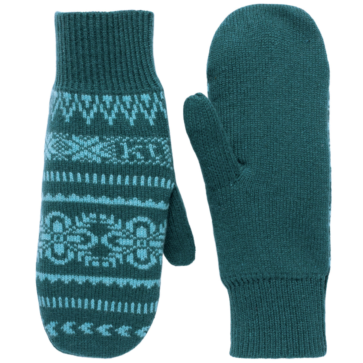 KARI TRAA Selma Knit Mittens - Peacock