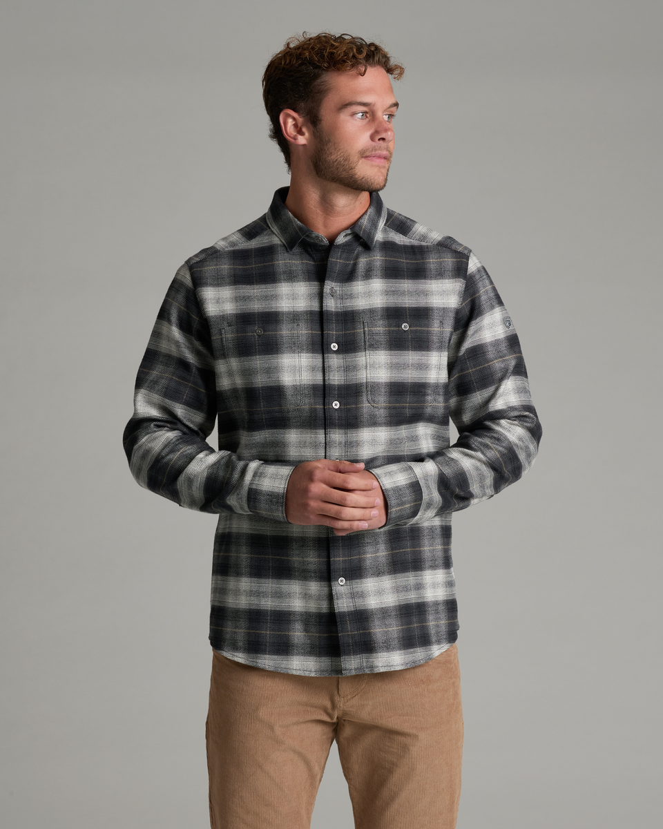 KUHL Men's Law Flannel Long Sleeve - Black Olive