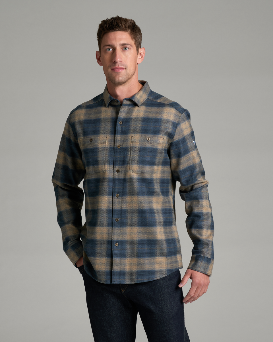 KUHL Men's Law Flannel Long Sleeve - Ocean Driftwood