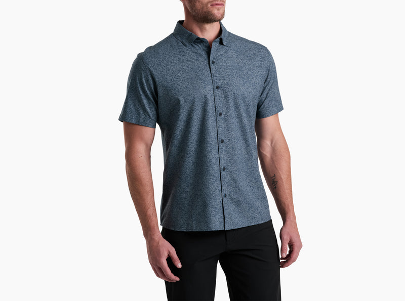 KÜHL Mens Breeze Short Sleeve shirt - Blue Gravel