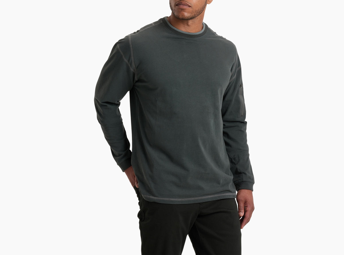 KUHL Men's Kommando Crew Long Sleeve - Carbon