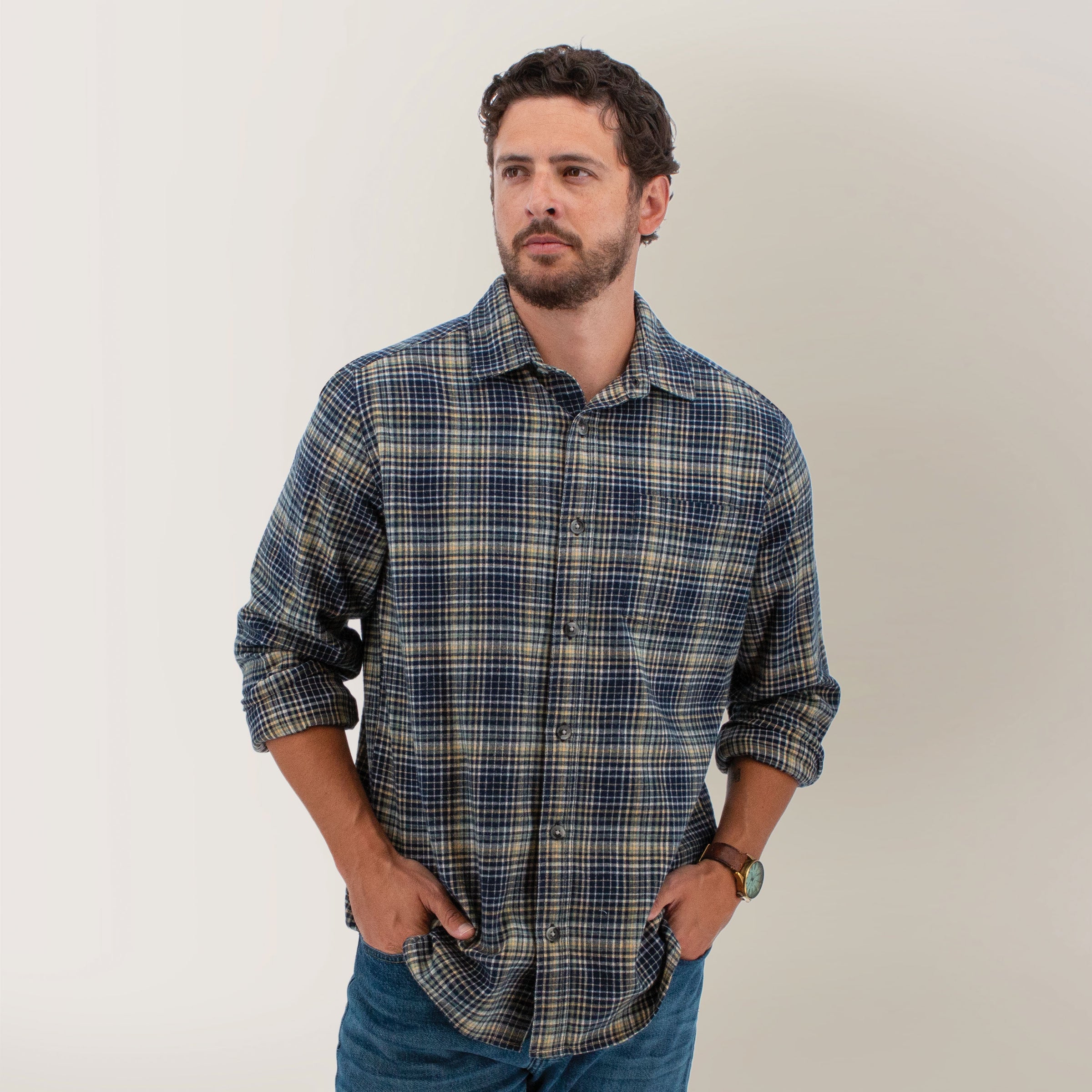 OLD RANCH - Men's Rustic Ridge Shirt - HM02 Navy