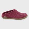 GLERUPS Leather Sole Slip On - Cranberry