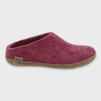 GLERUPS Leather Sole Slip On - Cranberry