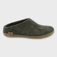 GLERUPS Leather Sole Slip On - Forest