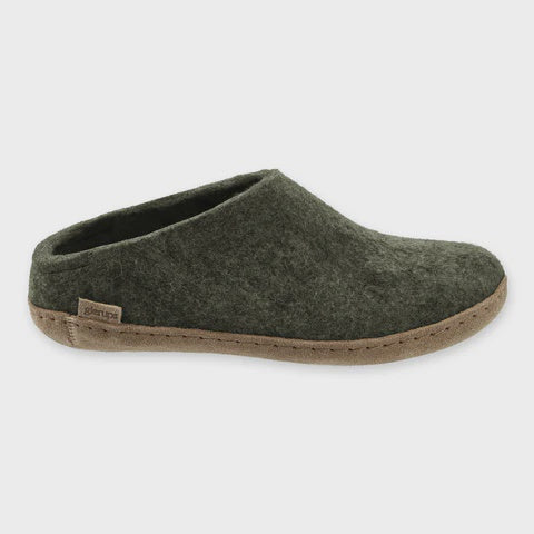 GLERUPS Leather Sole Slip On - Forest