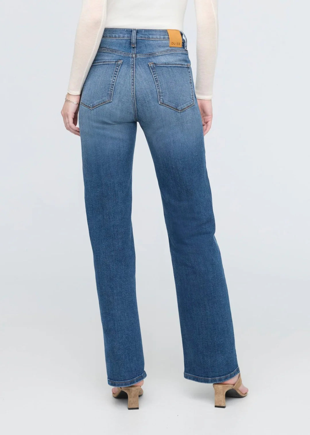 DU/ER Women's Performance Denim + High Rise Straight