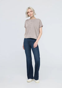 DU/ER Women's PurePima Vintage Doleman Tee- Washed Stone