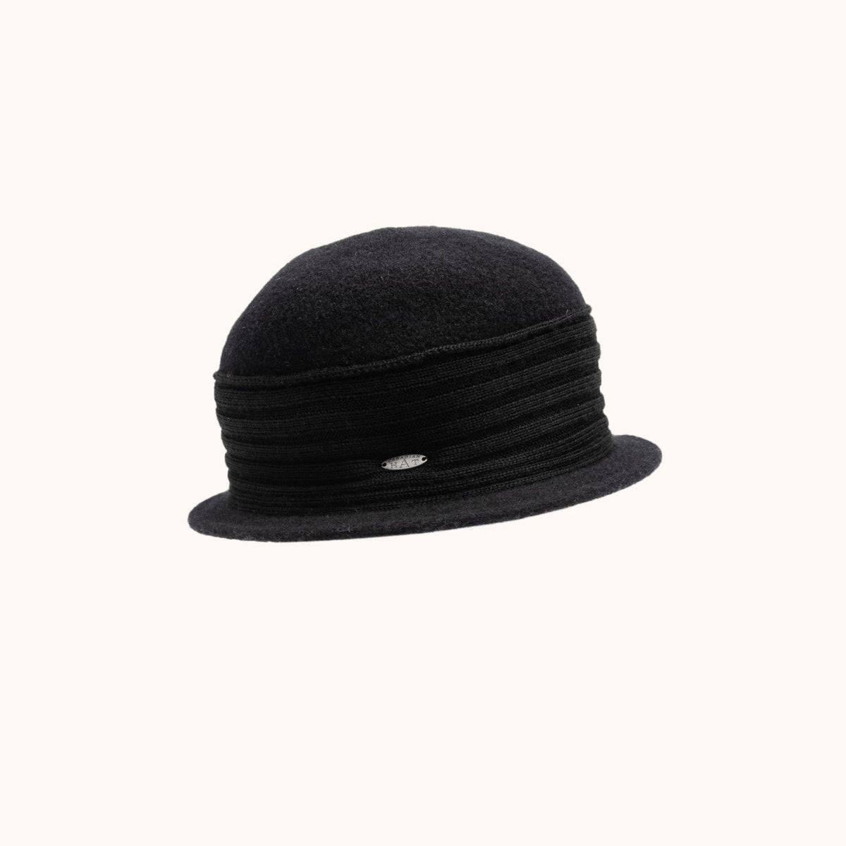 CANADIAN HAT Clara Soft Wool Cloche - Black