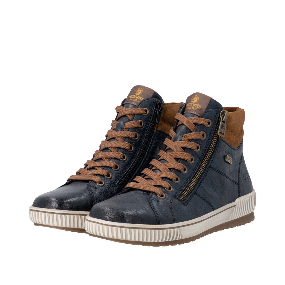 REMONTE Women's Maditta Low Boot D0772-16 - Navy