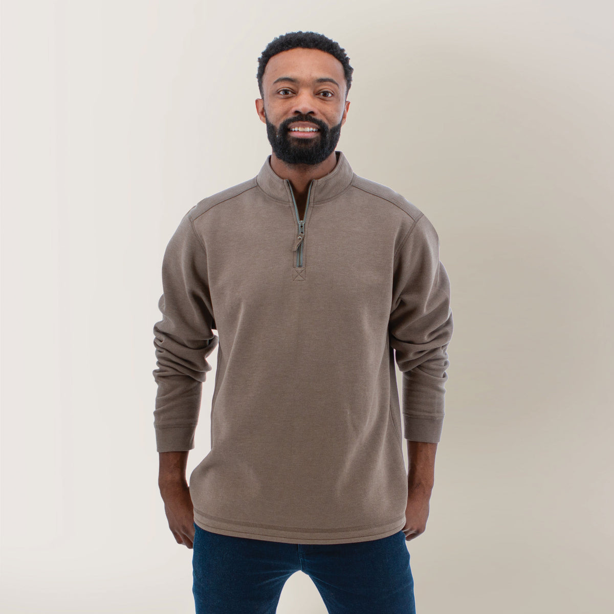 OLD RANCH - Men's Ozark 1/4 Zip Pullover - 386 Walnut