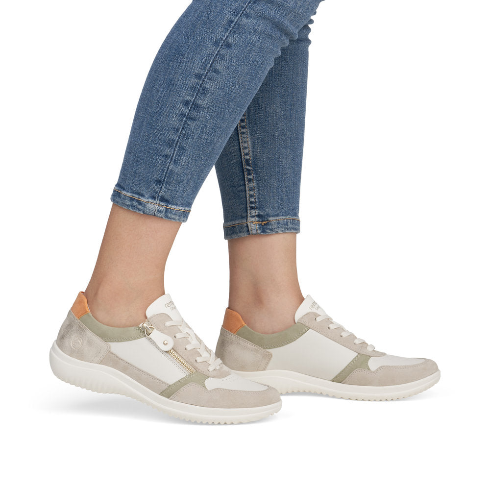 REMONTE Women's Shoes D1E06-80 - Sage/White Combination