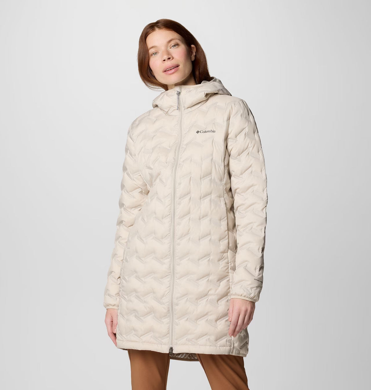 COLUMBIA Women's Delta Ridge II Down Hooded Jacket - Dark Stone