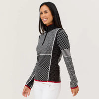 Krimson Klover Pow Zip Neck - Heather Black