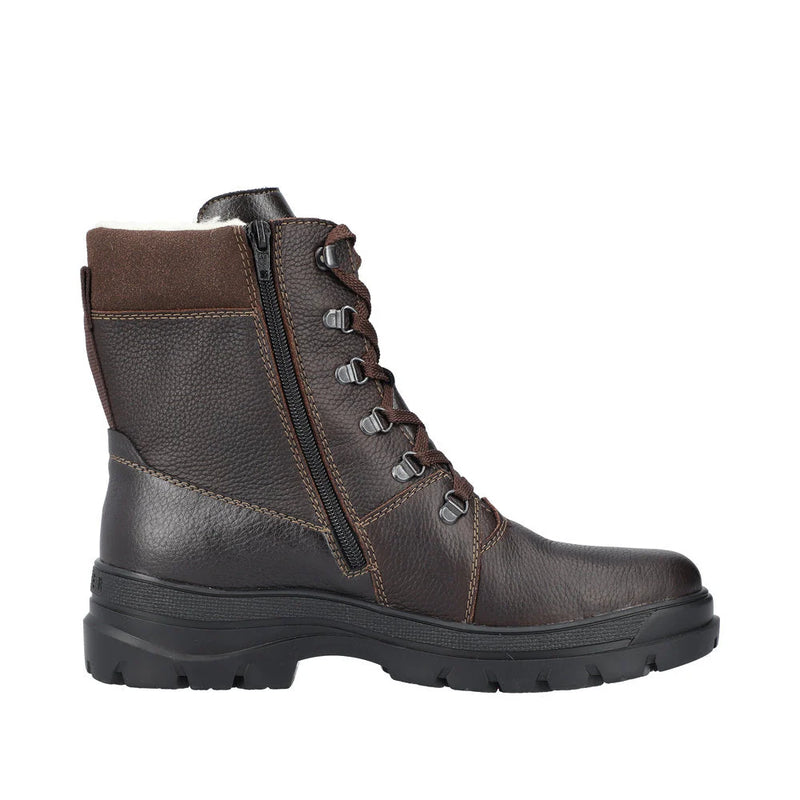 Rieker F5425-25 - Brown with Flip Grip Winter Boot