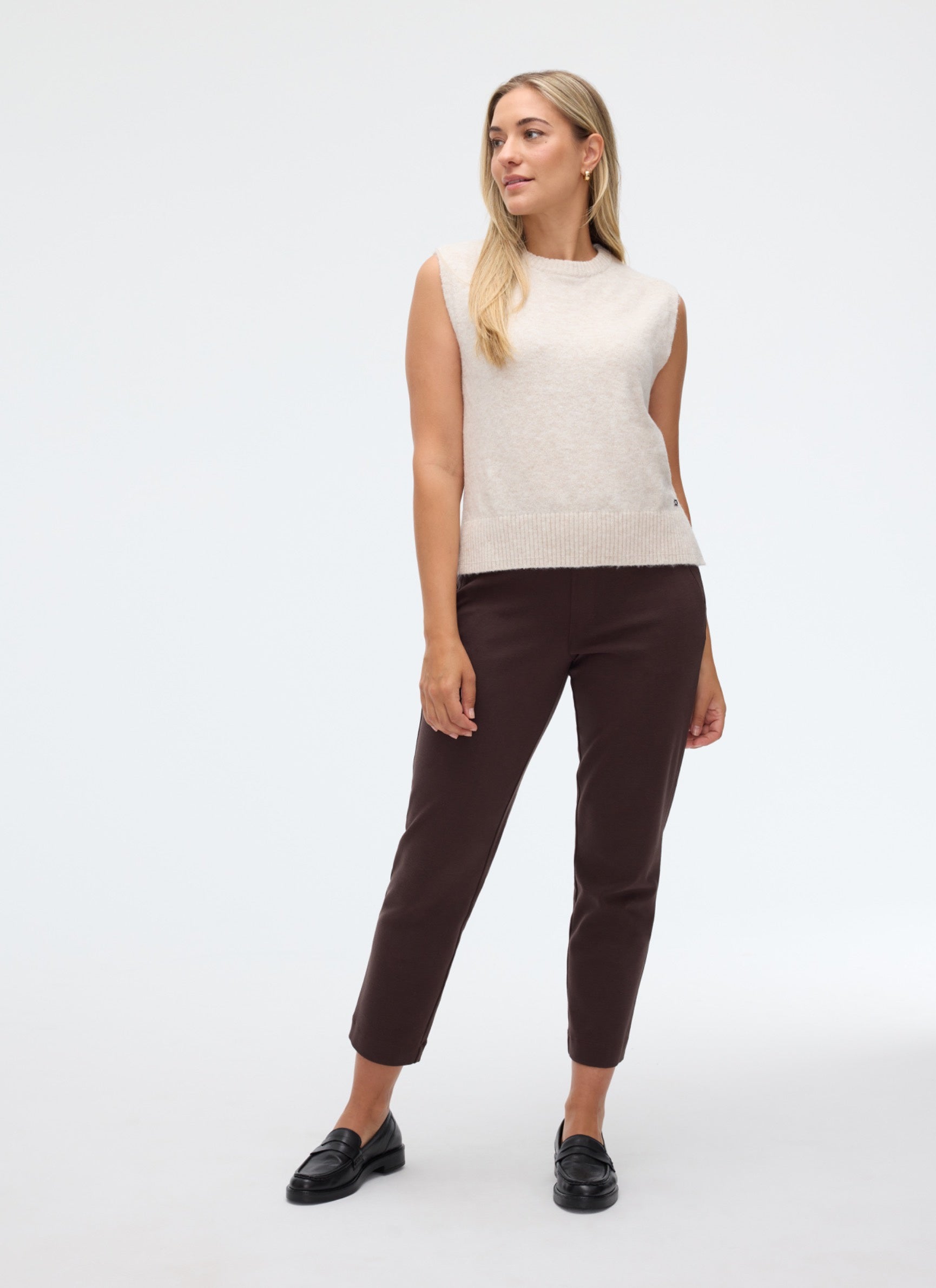 FIG Kira Sweater Vest - Oat Heather