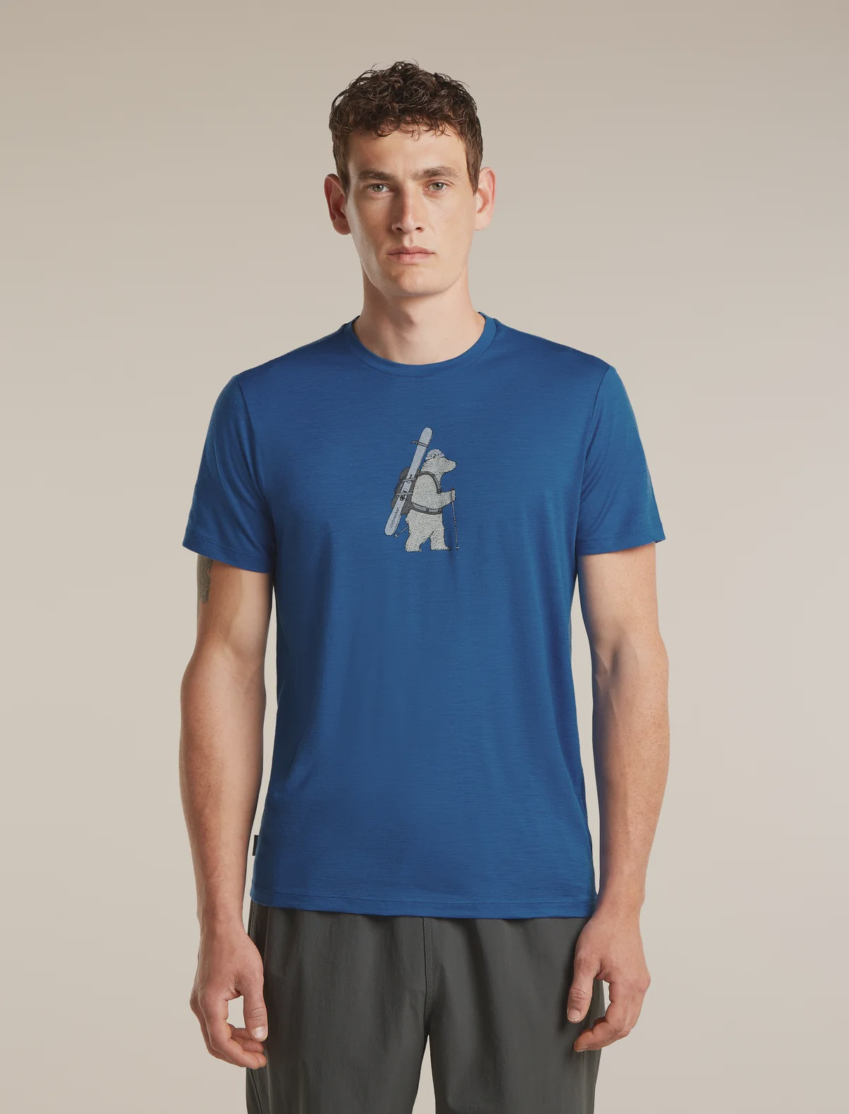 ICEBREAKER Men's M 150 TL SS Tee Bear T - Lazuri