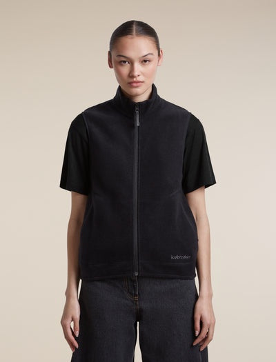 ICEBREAKER Women's M 800 RF Classic Pile Vest - Black