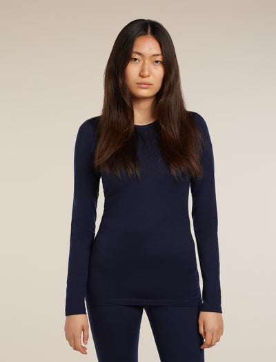 ICEBREAKER Women's M 200 Oasis Long Sleeve Crew MosB - Midnight Navy