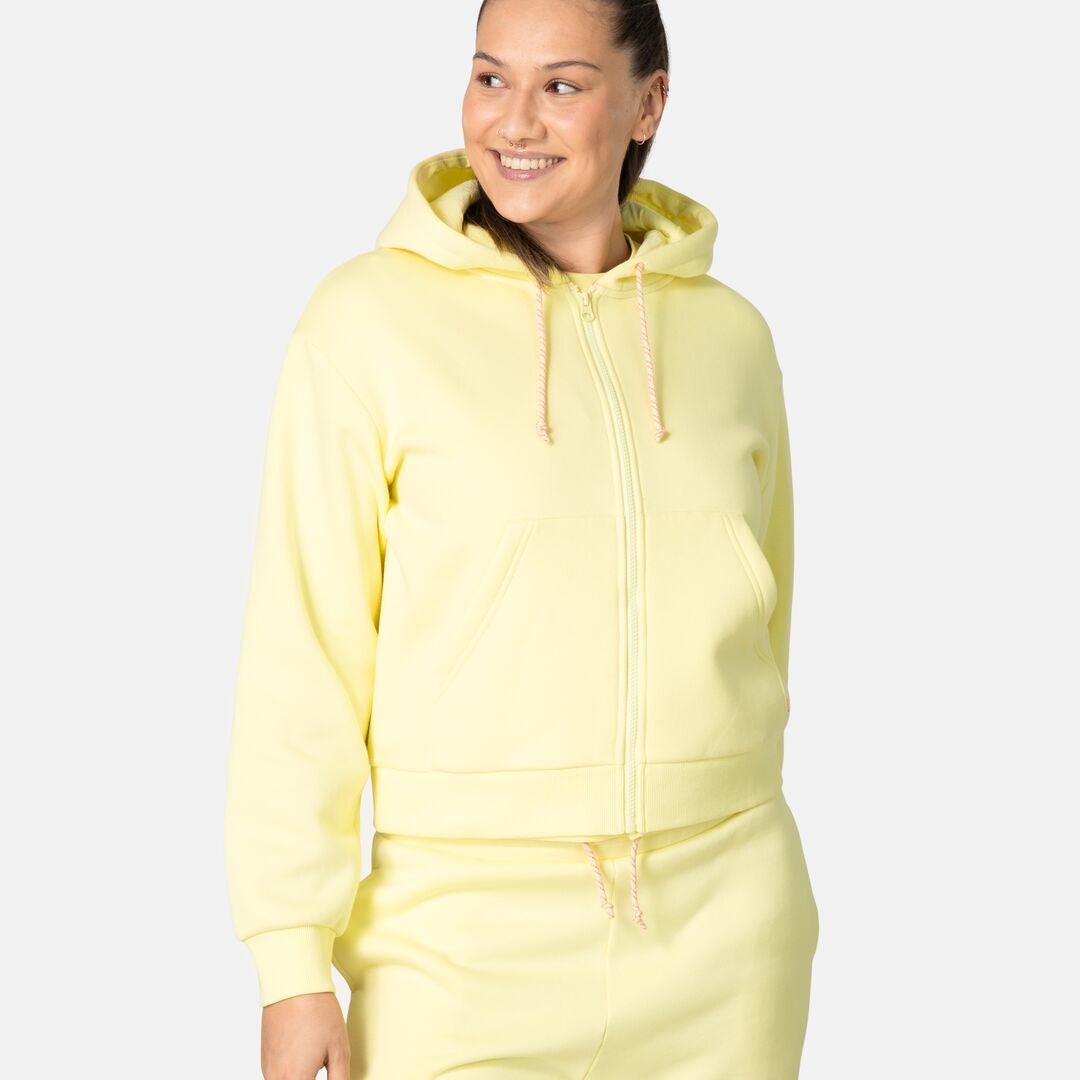 KARI TRAA Anelie Zip Hoody - Mellow Yellow