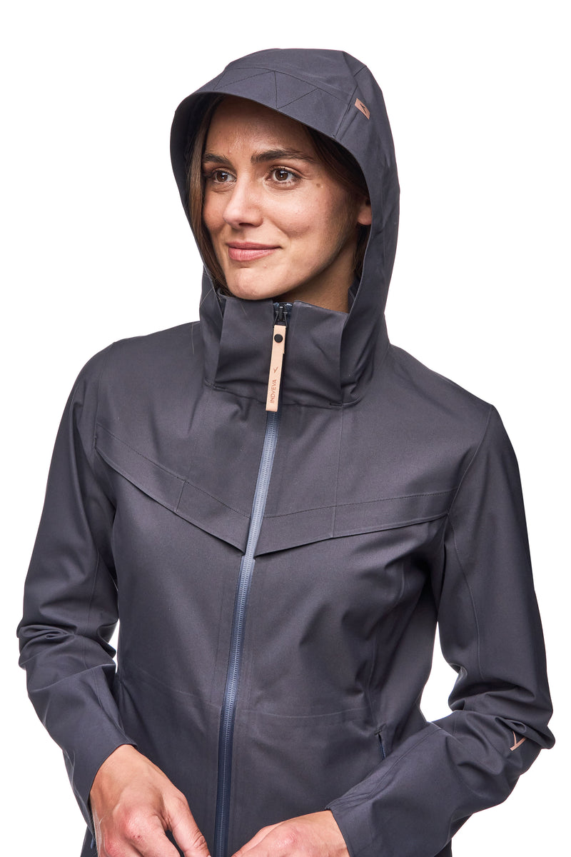 Indyeva- Kisa II Long Rain Jacket - Cobalt