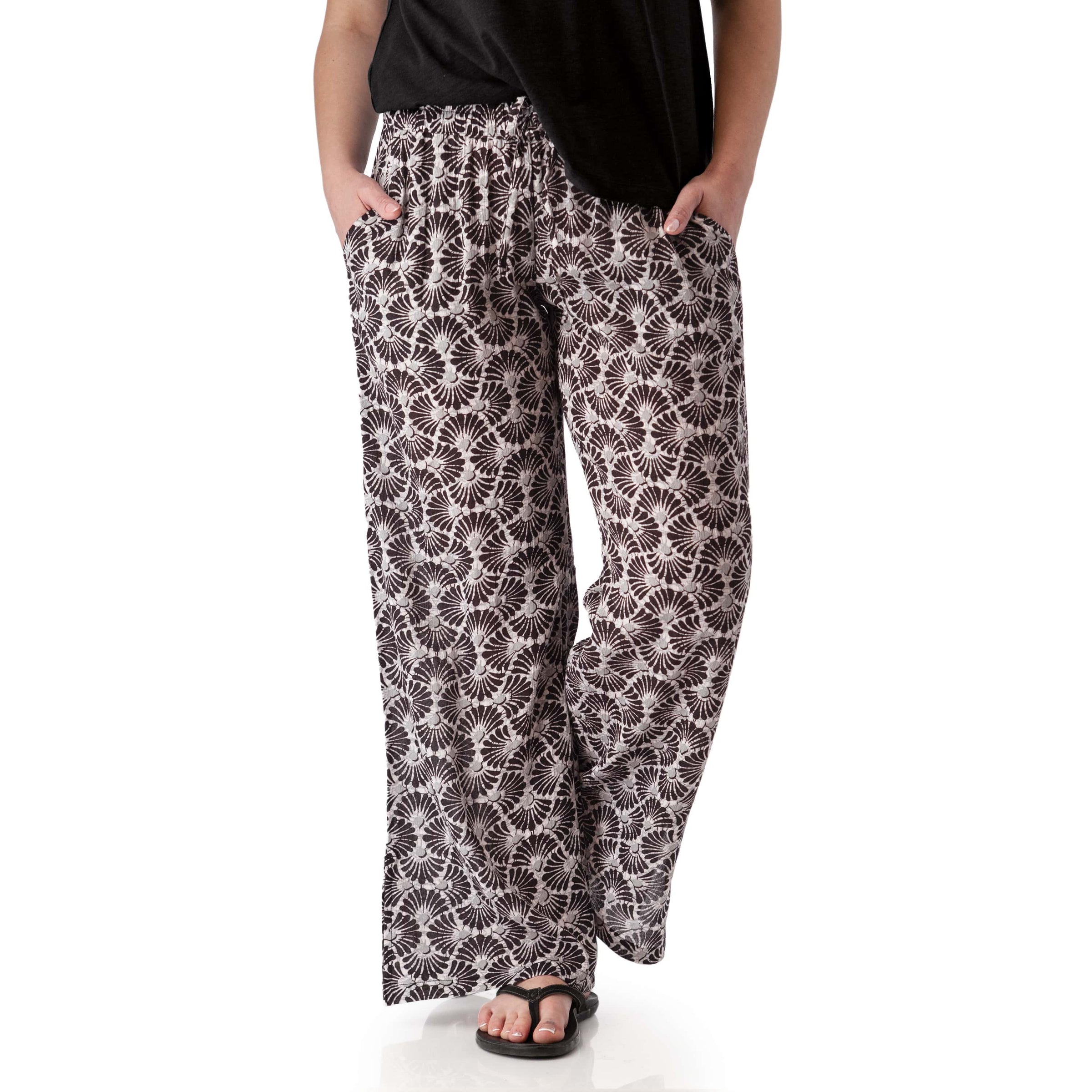 Aventura Sorrento Crepe Wide Leg Ankle Pant - Black