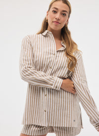 FIG Leidy Shirt - Cabana Stripe Maple