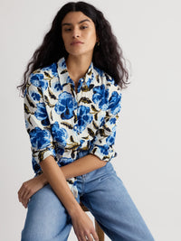 SEASALT Larissa Shirt - Spring Pansy Chalk