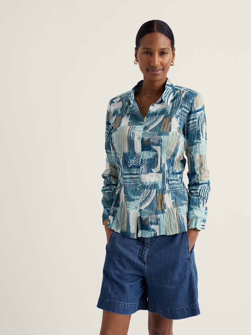 SEASALT Larissa Shirt - Aerial Marks Reflection