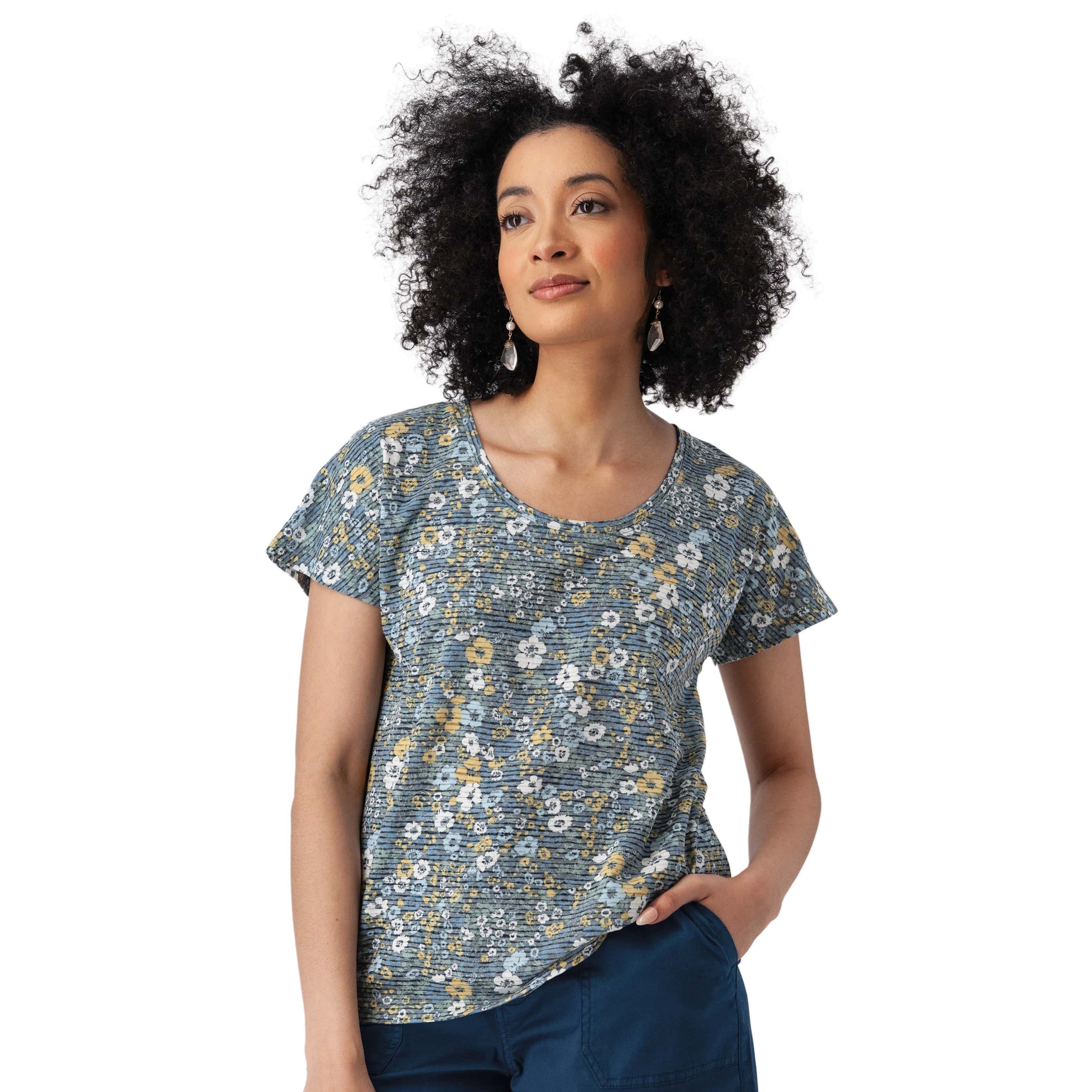 Aventura Meadows Tee - Gibraltar Sea