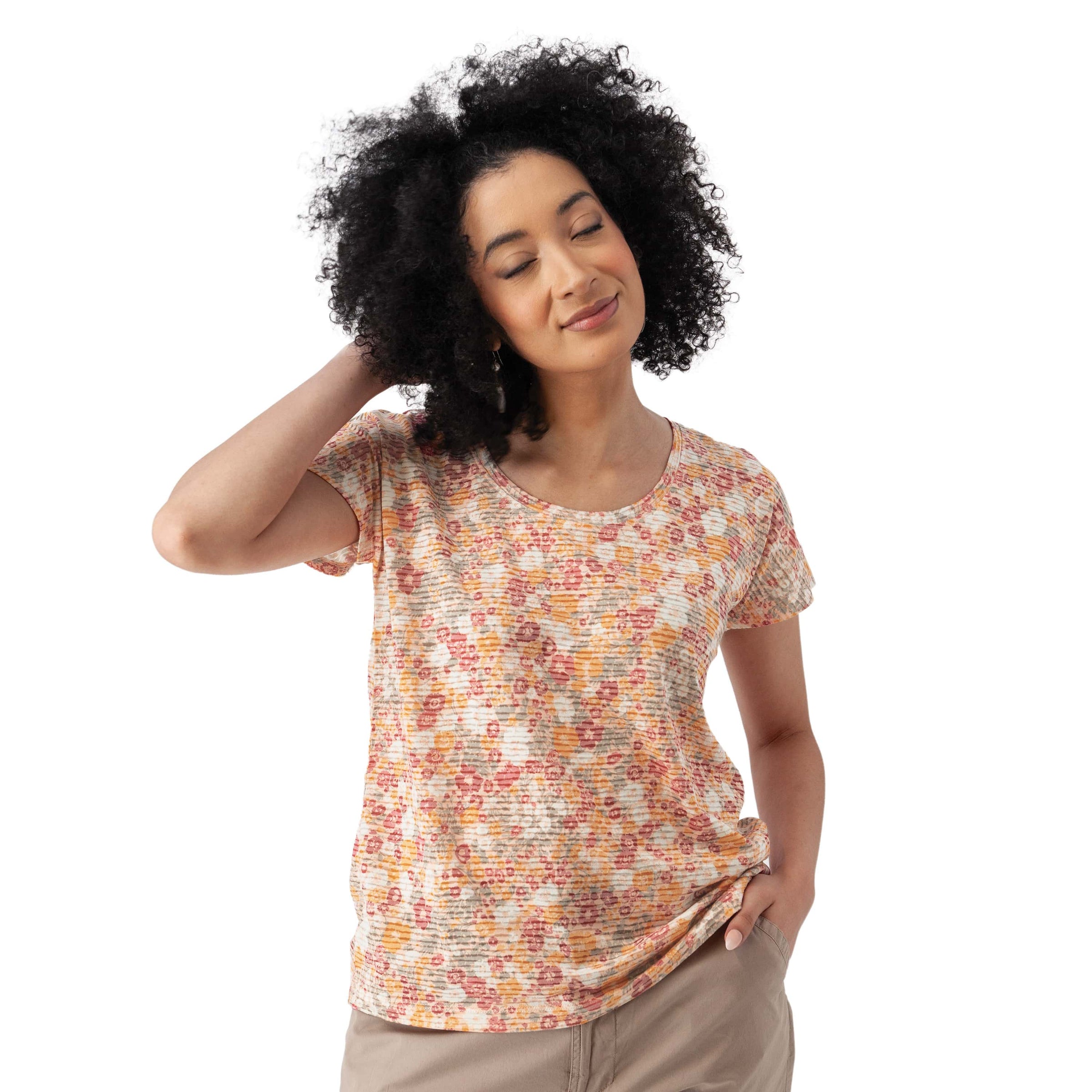 Aventura Meadows Tee - Pale Peach