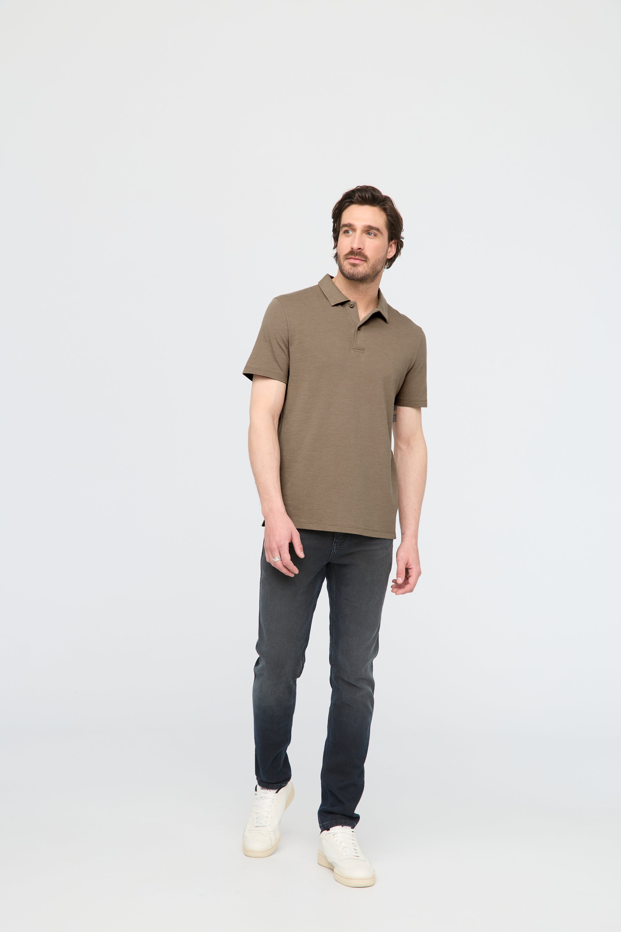 DU/ER Men's Performance Polo Air Flow Pique - Warm Sand