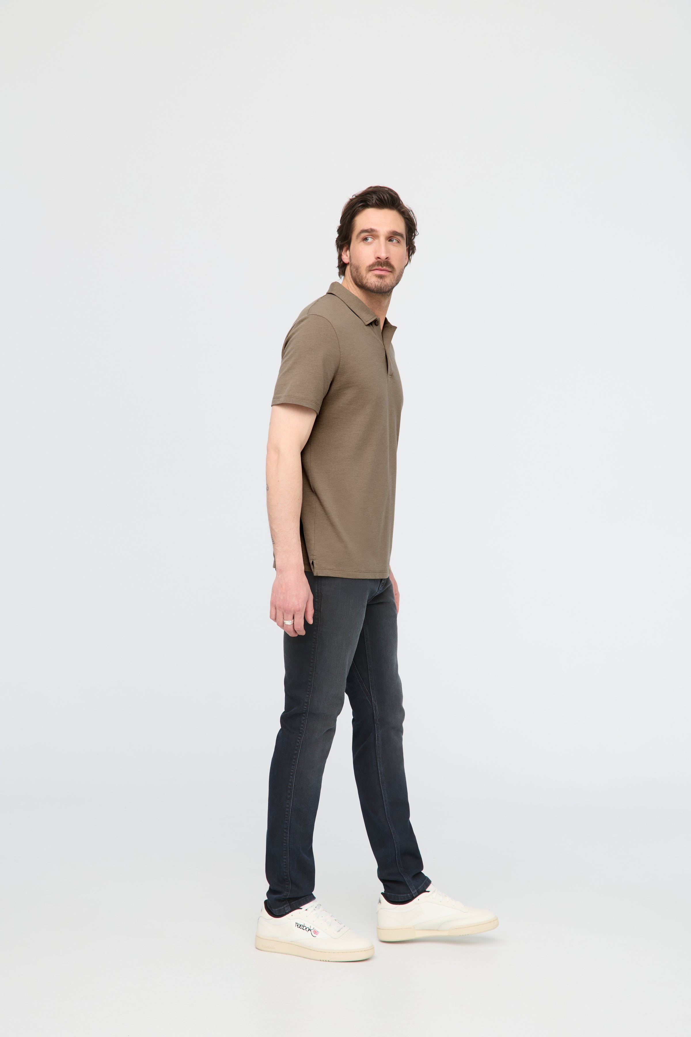 DU/ER Men's Performance Polo Air Flow Pique - Warm Sand