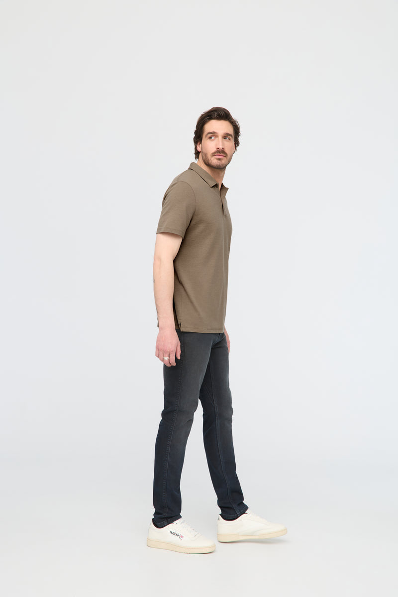 DU/ER Men's Performance Polo Air Flow Pique - Warm Sand