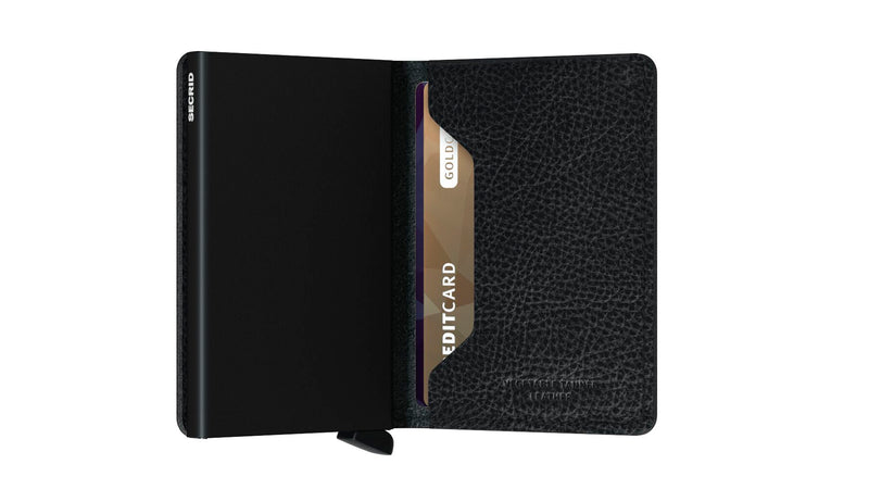 SECRID Slimwallet - Vegetable Tanned Leather - Black/Black