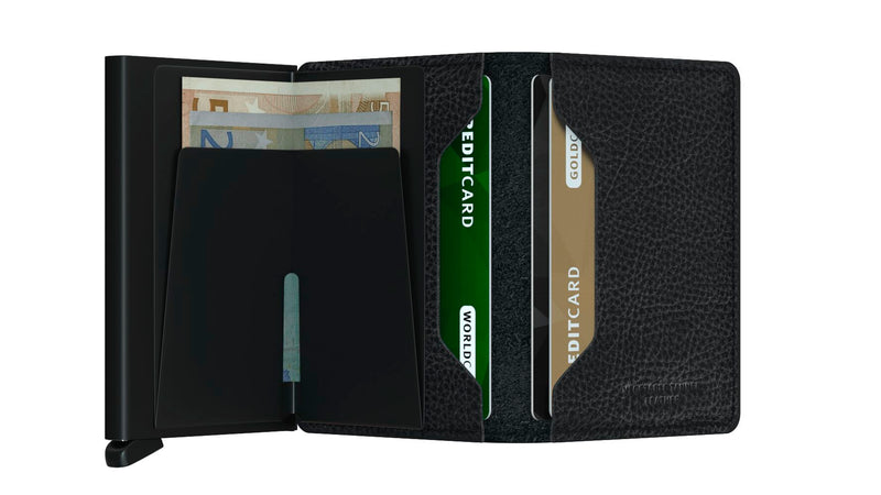 SECRID Slimwallet - Vegetable Tanned Leather - Black/Black