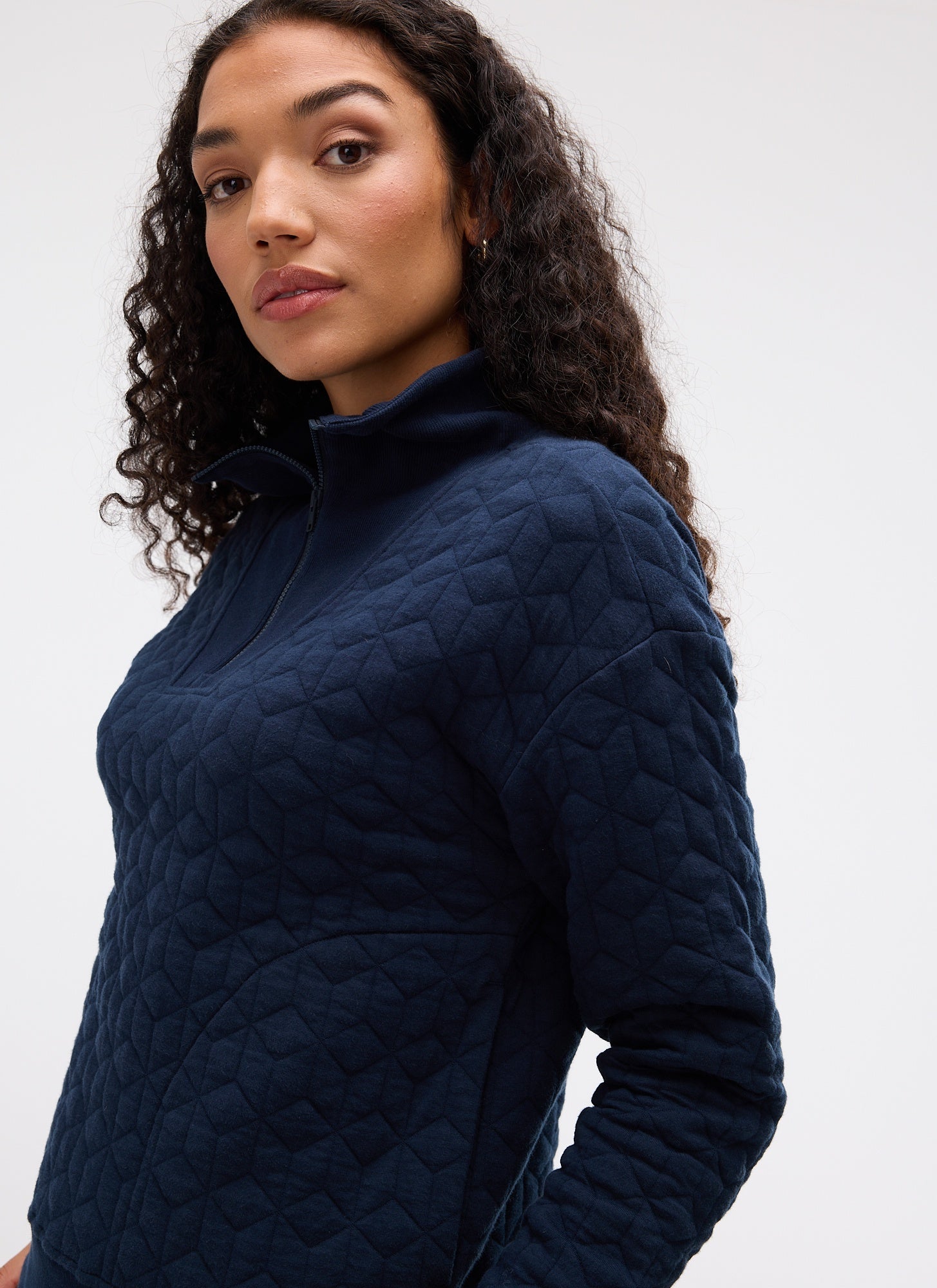 FIG Astrid Zip Neck Sweatshirt - Night