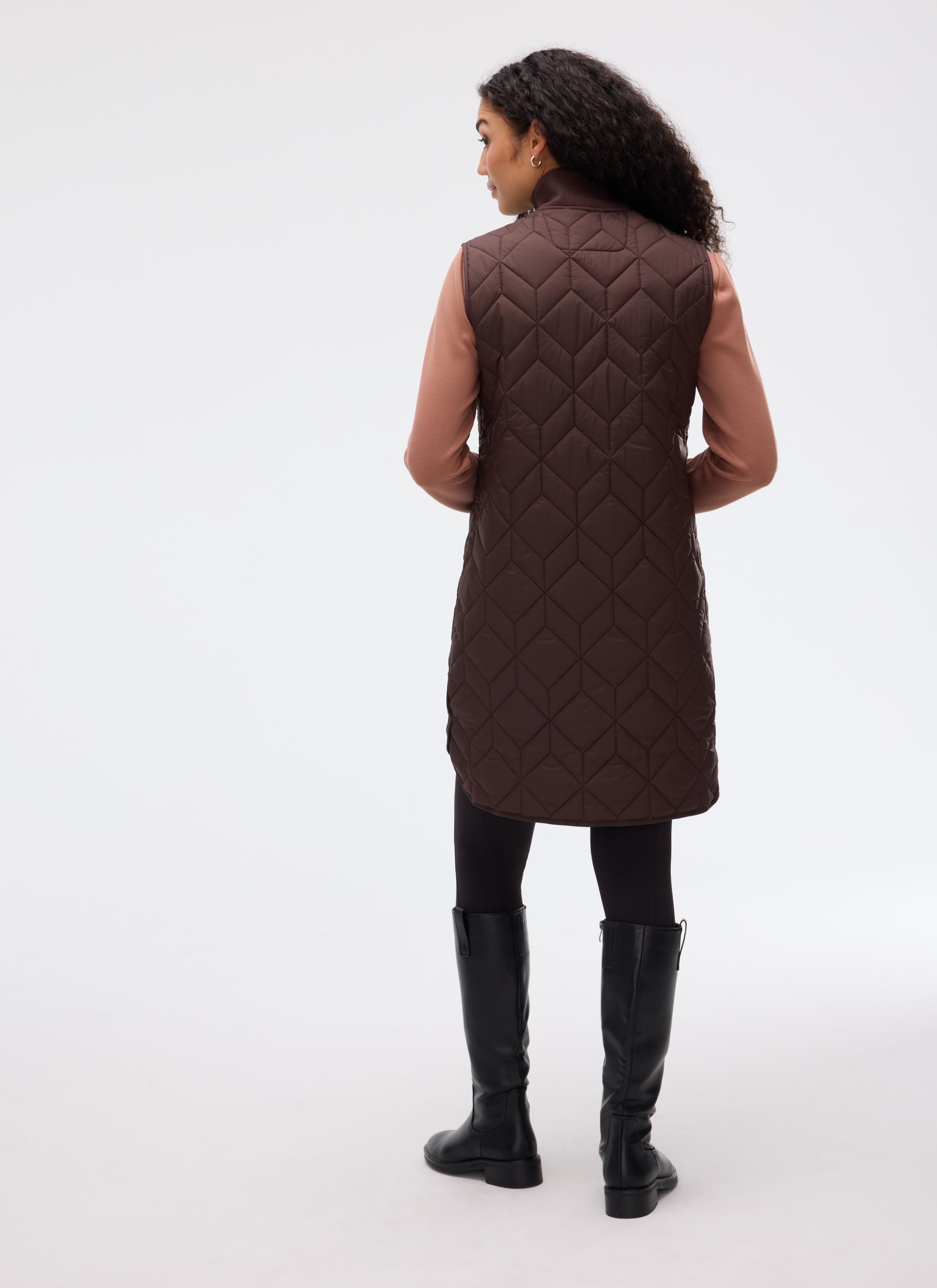 FIG Aria Long Vest - Cacao