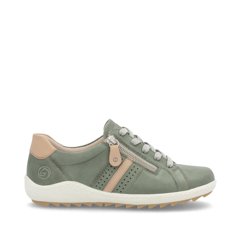 REMONTE Women's Sneaker R1432-52 - Green Combination