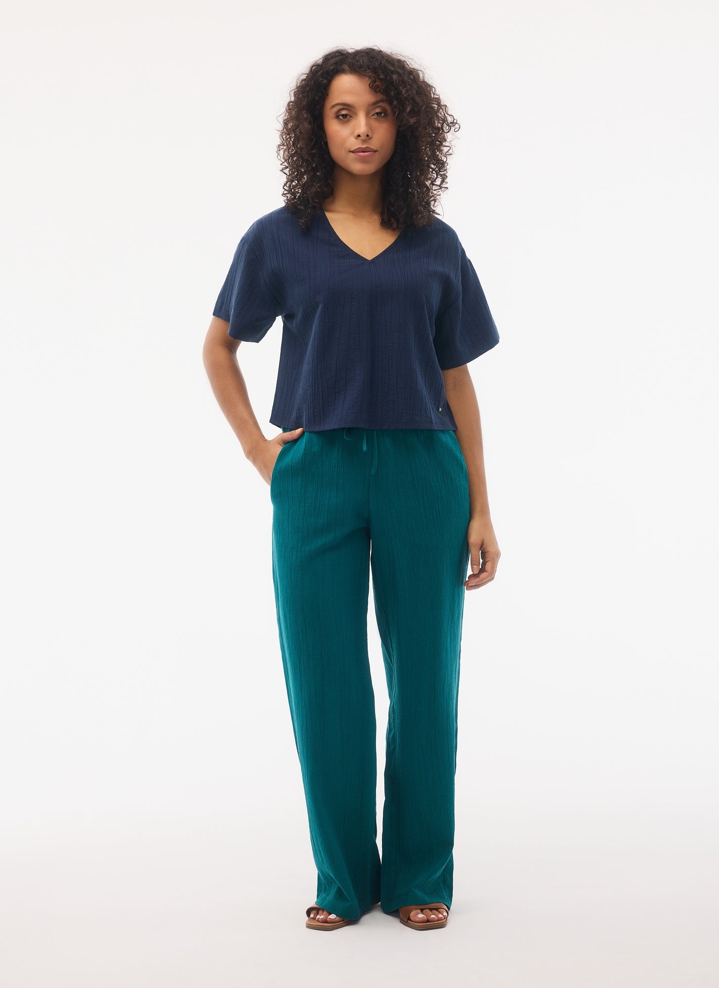 FIG Siena Short Sleeve Top - Sail