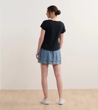 Hatley Sadie V-Neck Tee- Caviar