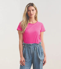 Hatley Braided Neck Tee- Fushsia