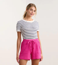 Hatley Simone Knit Tee - Navy & White Stripe