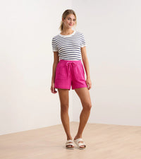 Hatley Simone Knit Tee - Navy & White Stripe